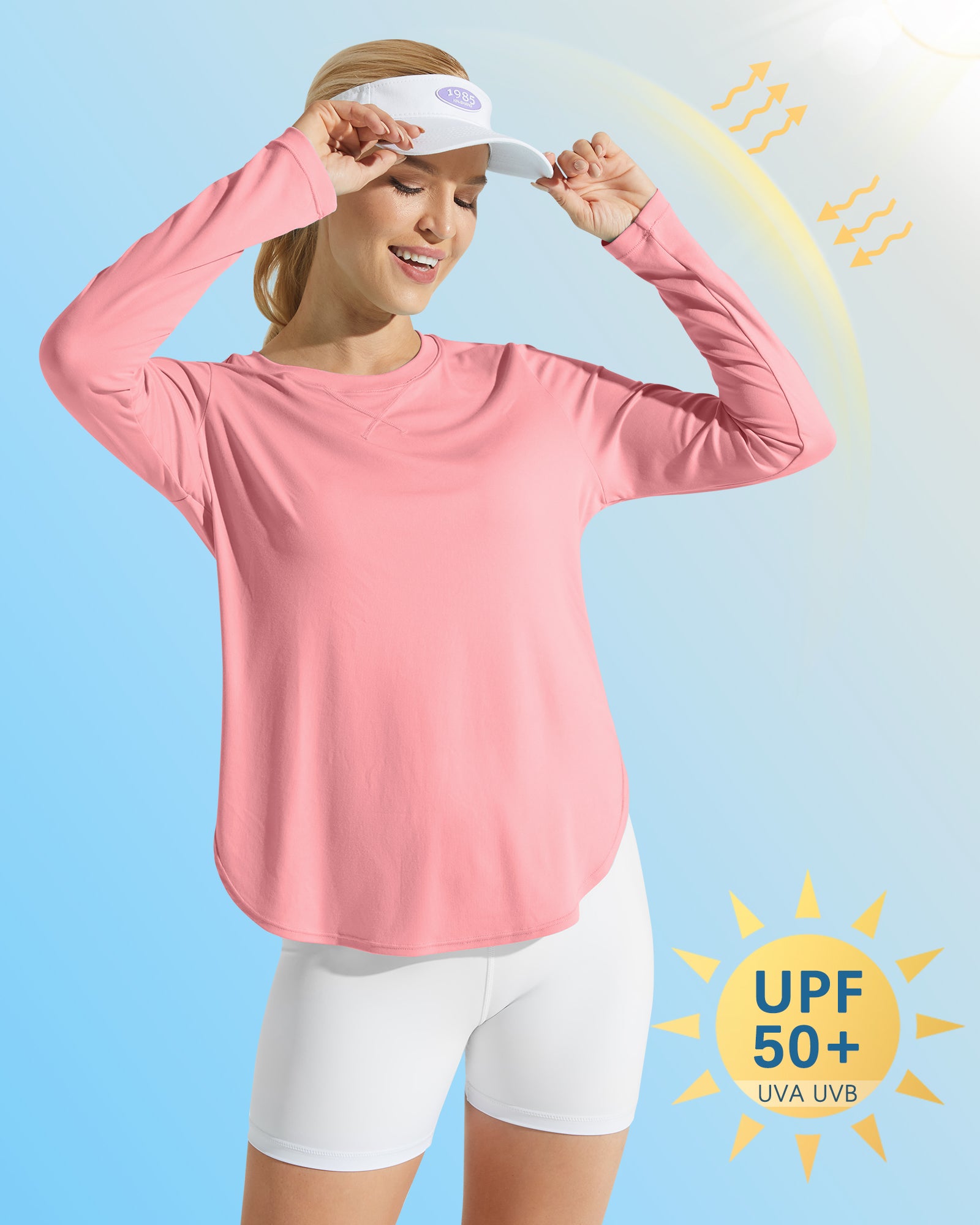 G4Free - Scoop Neck UV Sun Workout Long Sleeve -GF21B003BA-S-GF21B003BB-M-GF21B003BC-L-GF21B003BD-XL-GF21B003BE-XXL