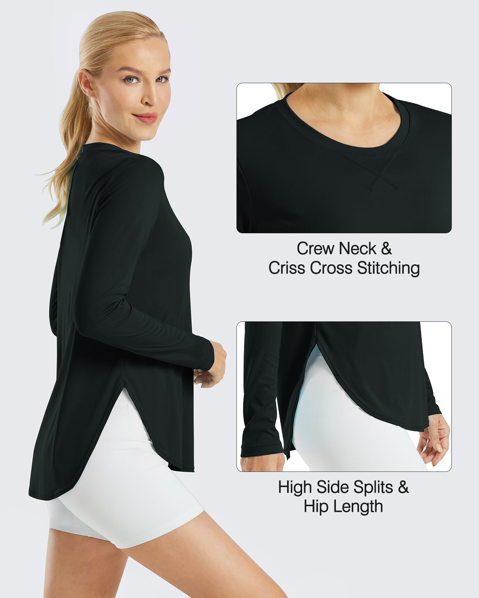 G4Free - Scoop Neck UV Sun Workout Long Sleeve -GF21B003BA-S-GF21B003BB-M-GF21B003BC-L-GF21B003BD-XL-GF21B003BE-XXL