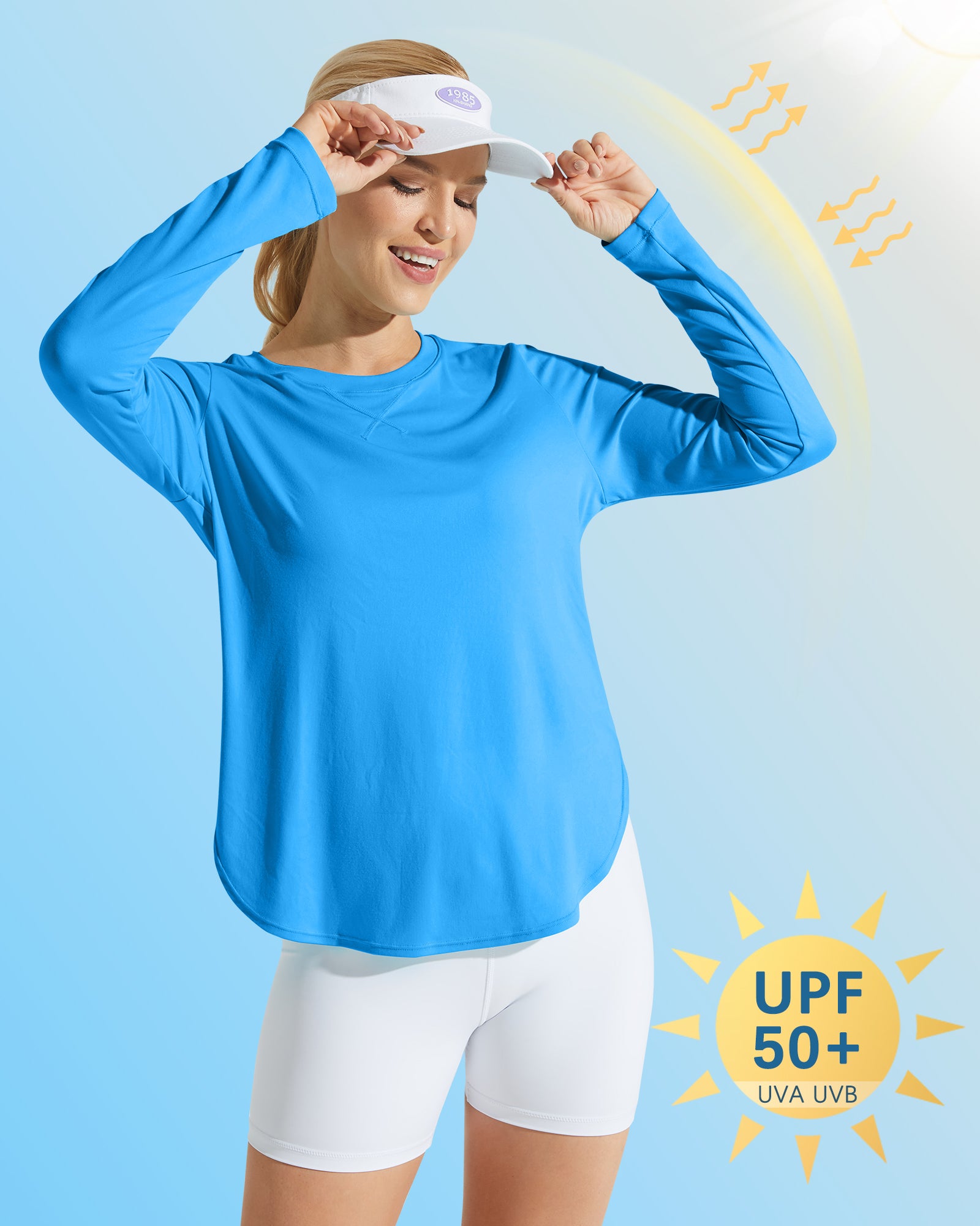 G4Free - Scoop Neck UV Sun Workout Long Sleeve -GF21B003BA-S-GF21B003BB-M-GF21B003BC-L-GF21B003BD-XL-GF21B003BE-XXL