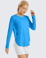 G4Free - Scoop Neck UV Sun Workout Long Sleeve -GF21B003BA-S-GF21B003BB-M-GF21B003BC-L-GF21B003BD-XL-GF21B003BE-XXL