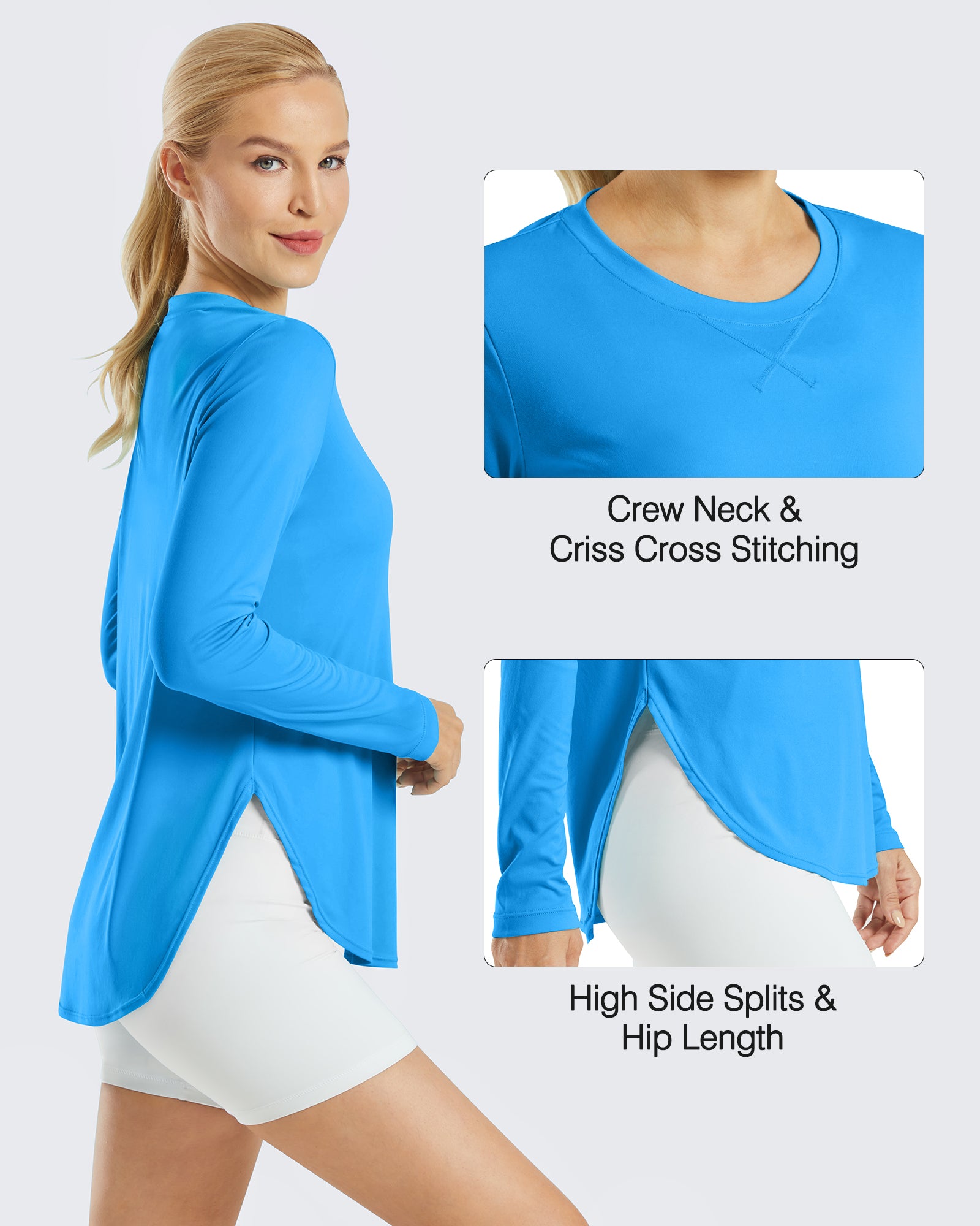 G4Free - Scoop Neck UV Sun Workout Long Sleeve -GF21B003BA-S-GF21B003BB-M-GF21B003BC-L-GF21B003BD-XL-GF21B003BE-XXL