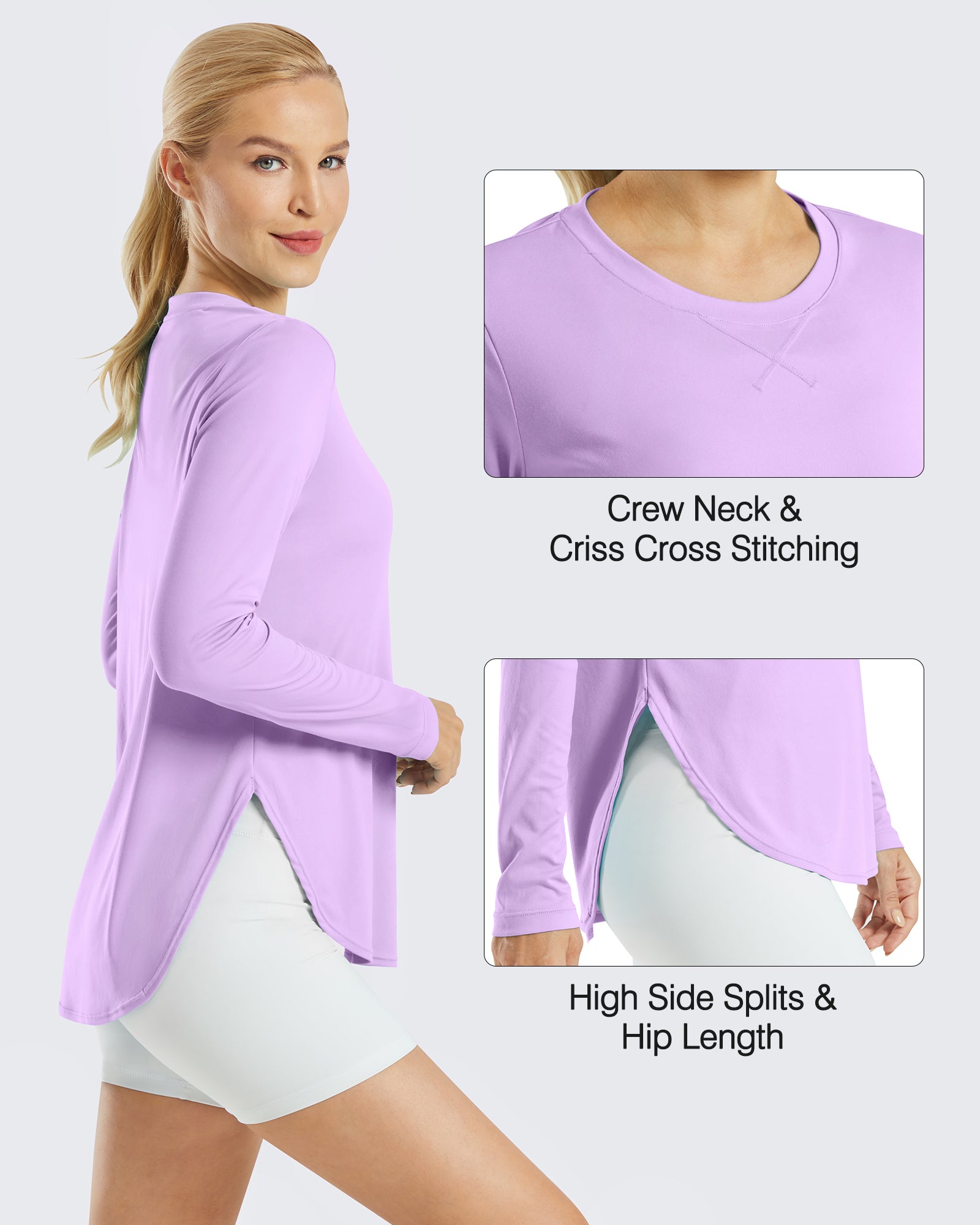 G4Free - Scoop Neck UV Sun Workout Long Sleeve -GF21B003BA-S-GF21B003BB-M-GF21B003BC-L-GF21B003BD-XL-GF21B003BE-XXL