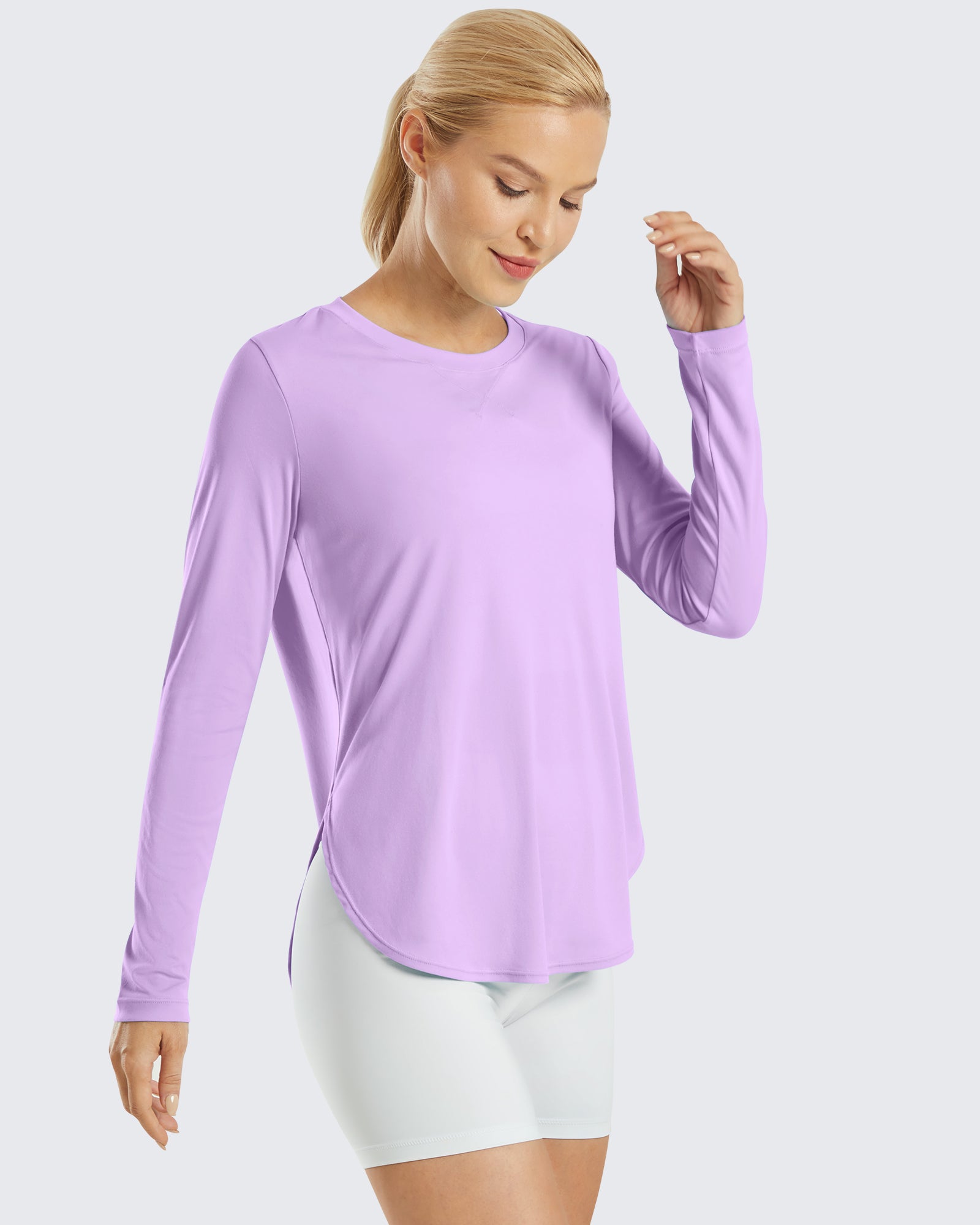 G4Free - Scoop Neck UV Sun Workout Long Sleeve -GF21B003BA-S-GF21B003BB-M-GF21B003BC-L-GF21B003BD-XL-GF21B003BE-XXL