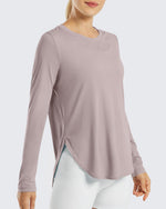 G4Free - Scoop Neck UV Sun Workout Long Sleeve Tops -GF21B003TA-S