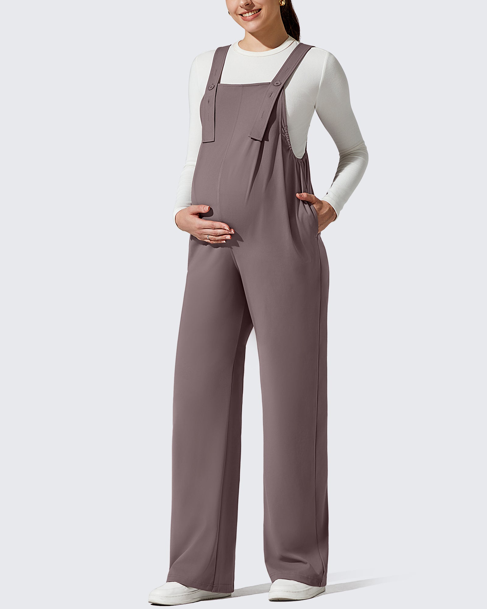 G4Free - ShiftReady Adjustable Strap Maternity Jumpsuit Pants -GF25PY751AF-XS