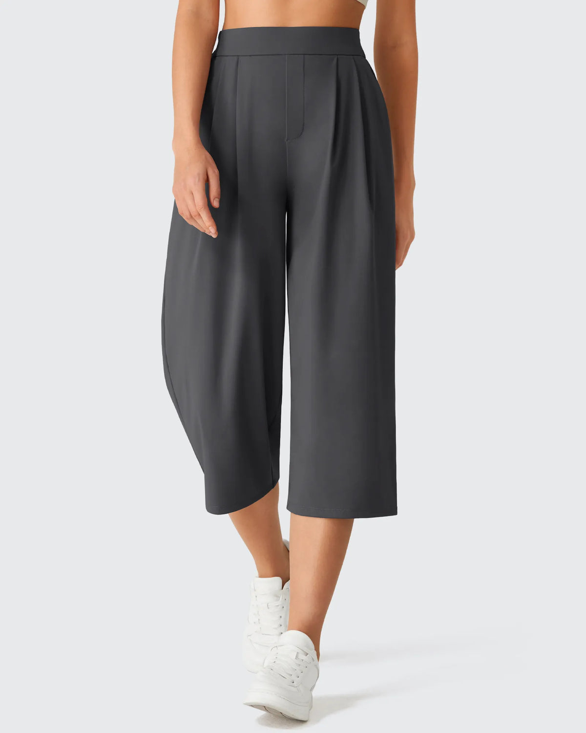 G4Free - ShiftReady Elastic Waist Wide Leg Capri Pants 18'' -GF26J897C007F-XS