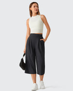 G4Free - ShiftReady Elastic Waist Wide Leg Capri Pants 18'' -GF26J897C007F-XS-GF26J897C007A-S-GF26J897C007B-M-GF26J897C007C-L-GF26J897C007D-XL