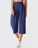 G4Free - ShiftReady Elastic Waist Wide Leg Capri Pants 18'' -GF26J897D018F-XS