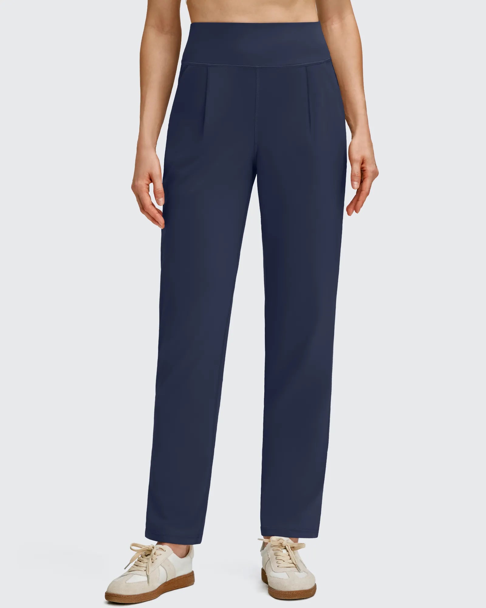 G4Free - ShiftReady Front Pleated Ankle Tapered High Waist Trousers -GF25D637AA-S-GF25D638AA-S-GF25D639AA-S-GF25D637AB-M-GF25D638AB-M