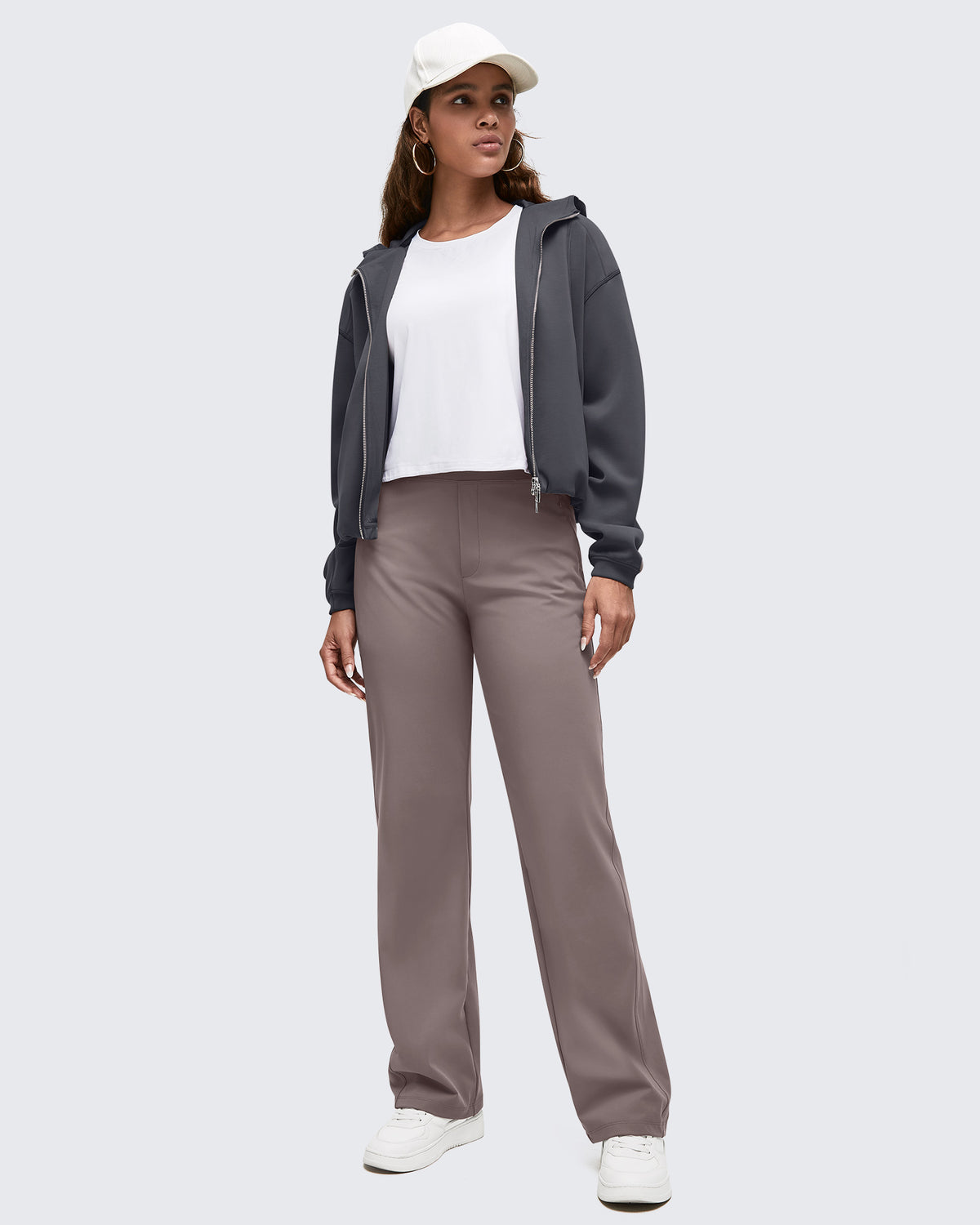 G4Free - ShiftReady High Waist Hidden Zipper Pockets Dress Pants -GF25D571AA-S-GF25D572AA-S-GF25D573AA-S-GF25D571AB-M-GF25D572AB-M