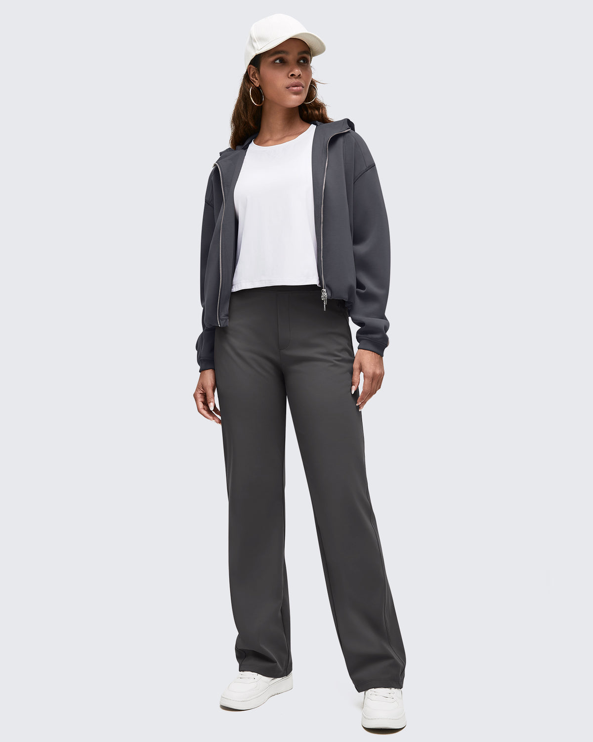 G4Free - ShiftReady High Waist Hidden Zipper Pockets Dress Pants -GF25D571AA-S-GF25D572AA-S-GF25D573AA-S-GF25D571AB-M-GF25D572AB-M