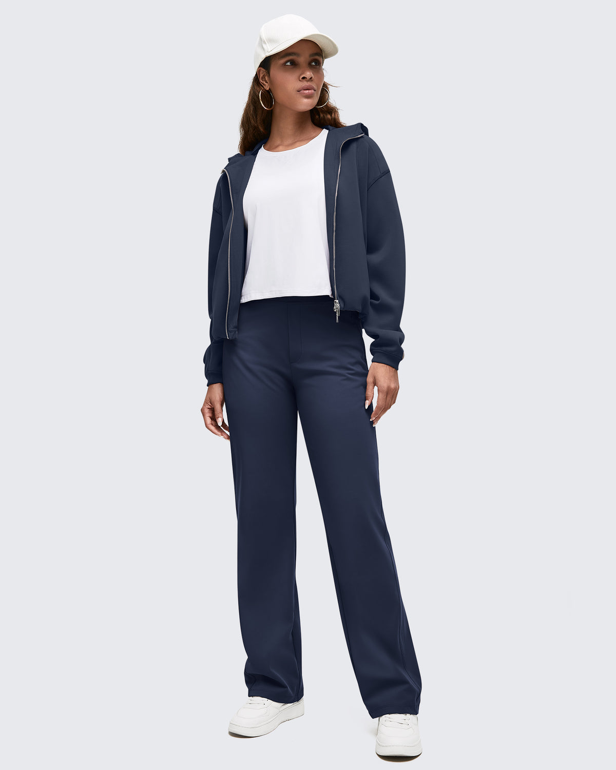 G4Free - ShiftReady High Waist Hidden Zipper Pockets Dress Pants -GF25D571AA-S-GF25D572AA-S-GF25D573AA-S-GF25D571AB-M-GF25D572AB-M