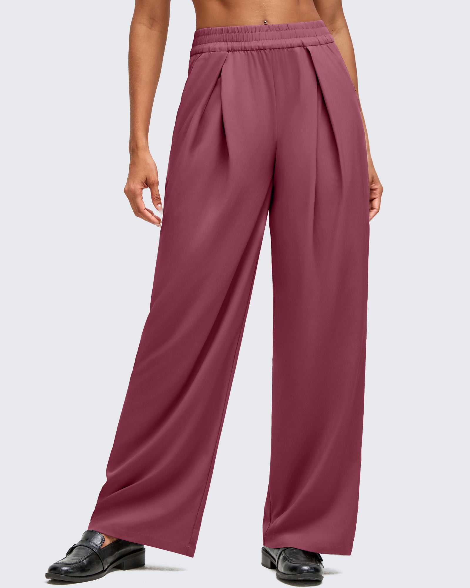 G4Free - ShiftReady Lightweight Front Pleat Wide Leg Pants -GF25J353DA-S-GF25J354DA-S-GF25J355DA-S-GF25J353DB-M-GF25J354DB-M