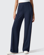 G4Free - ShiftReady Pockets Elastic Band Wide Leg Work Pants -GF25J691AA-S