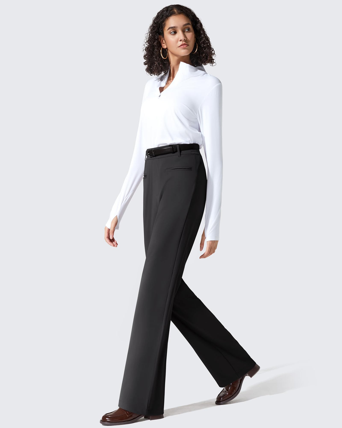 G4Free - ShiftReady Slit Pockets Elastic Waist Straight Leg Work Pants -GF25D541AF-XS-GF25D542AF-XS-GF25D543AF-XS-GF25D541AA-S-GF25D542AA-S