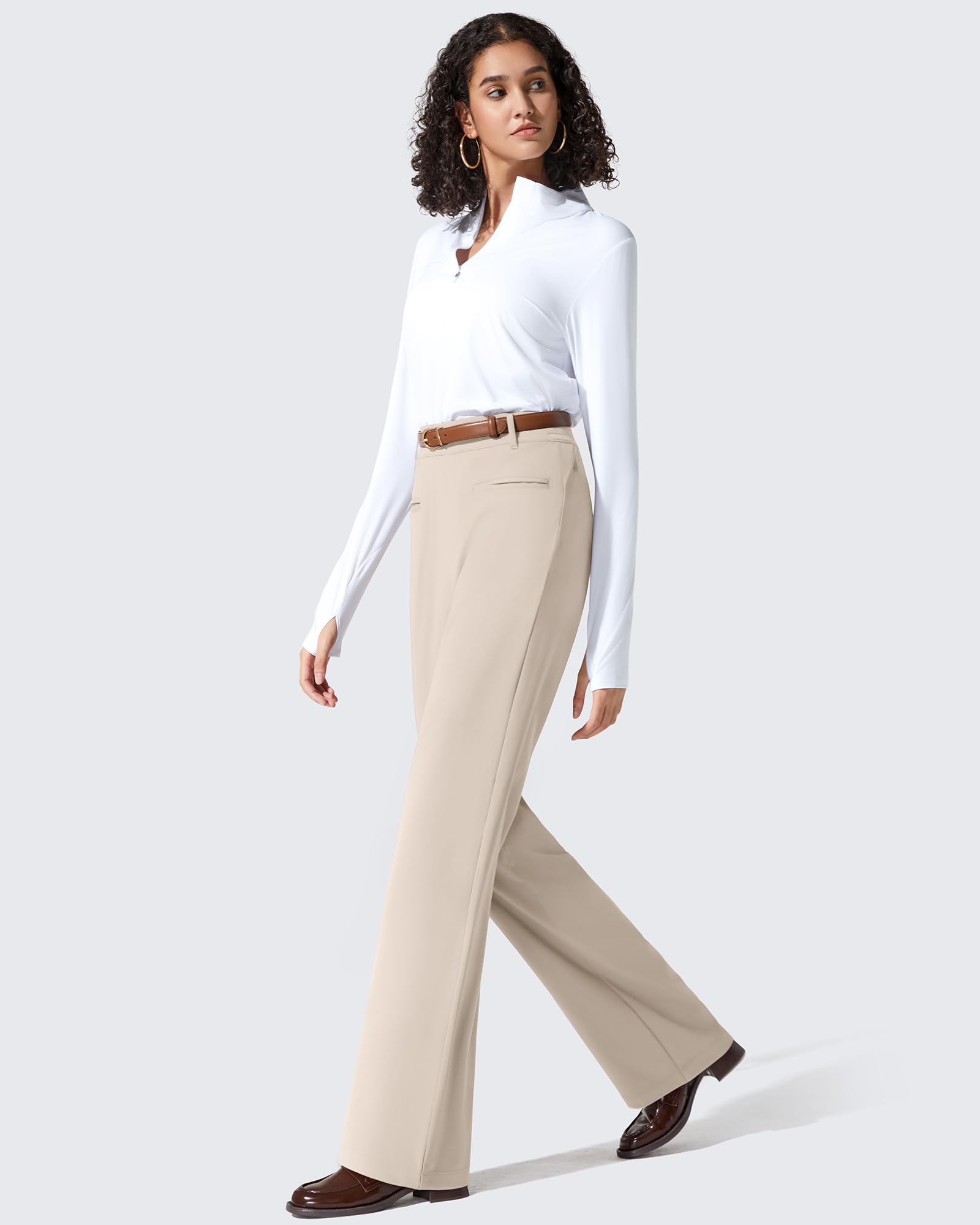 G4Free - ShiftReady Slit Pockets Elastic Waist Straight Leg Work Pants -GF25D541AF-XS-GF25D542AF-XS-GF25D543AF-XS-GF25D541AA-S-GF25D542AA-S