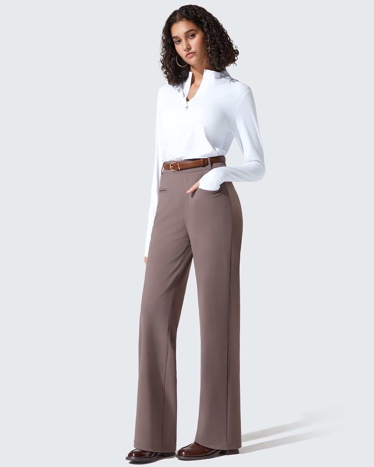 G4Free - ShiftReady Slit Pockets Elastic Waist Straight Leg Work Pants -GF25D541AF-XS-GF25D542AF-XS-GF25D543AF-XS-GF25D541AA-S-GF25D542AA-S