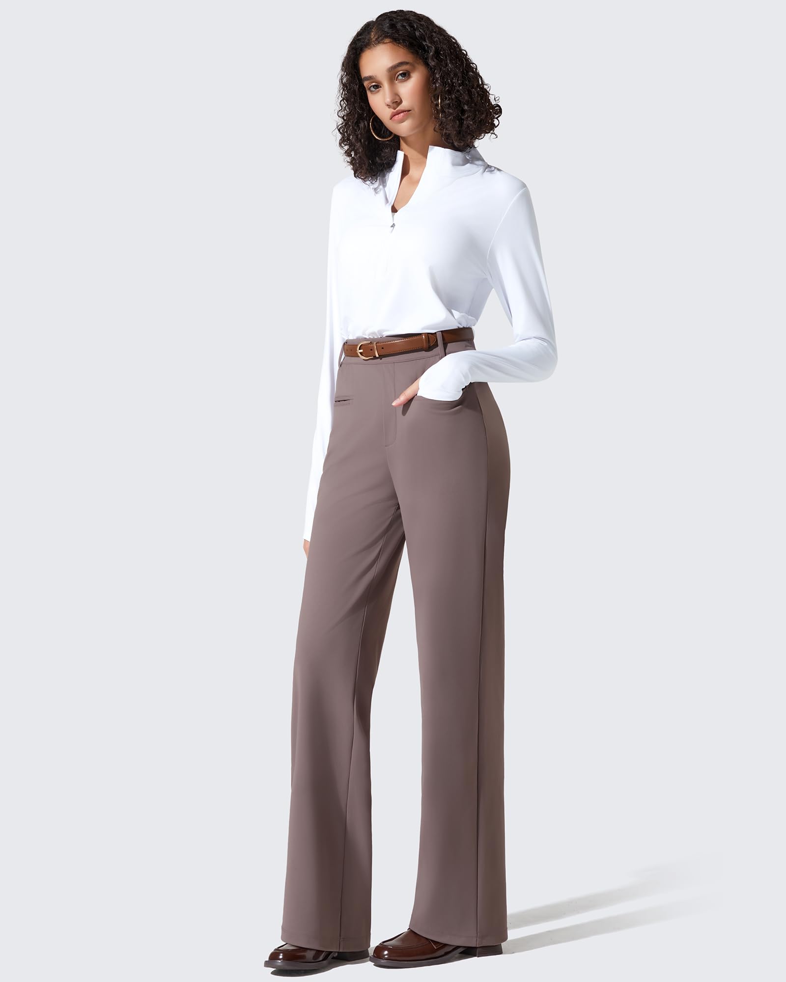 G4Free - ShiftReady Slit Pockets Elastic Waist Straight Leg Work Pants -GF25D541AF-XS-GF25D542AF-XS-GF25D543AF-XS-GF25D541AA-S-GF25D542AA-S