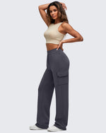 G4Free - Smoofit Drawstring Wide Leg Pockets Cargo Sweatpants -GF25J532AF-XS-GF25J533AF-XS-GF25J534AF-XS-GF25J532AA-S-GF25J533AA-S