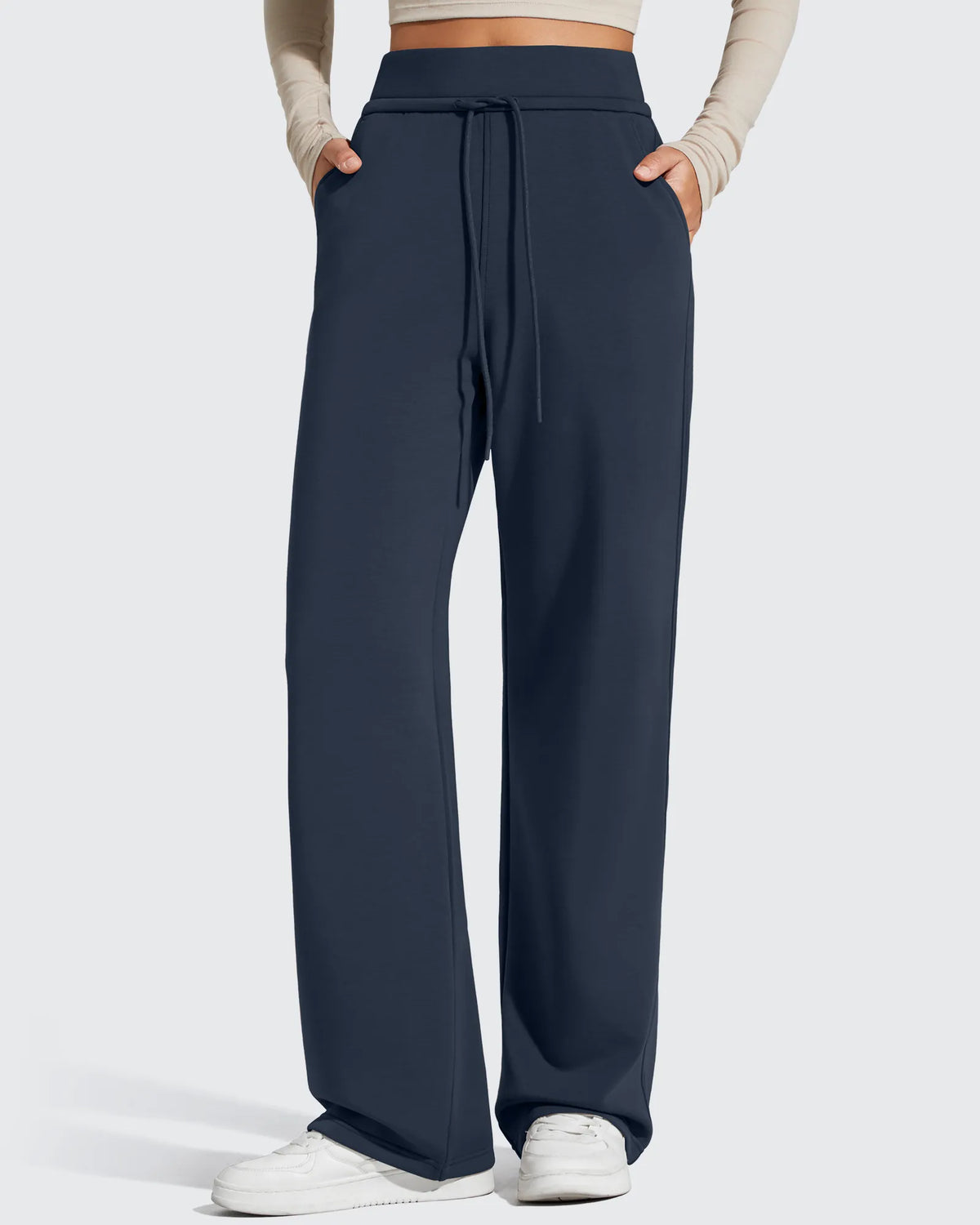 G4Free - Smoofit Elastic Drawstring Fleece Lined Wide Leg Sweatpants -GF25J723AA-S-GF25J724AA-S-GF25J725AA-S-GF25J723AB-M-GF25J724AB-M