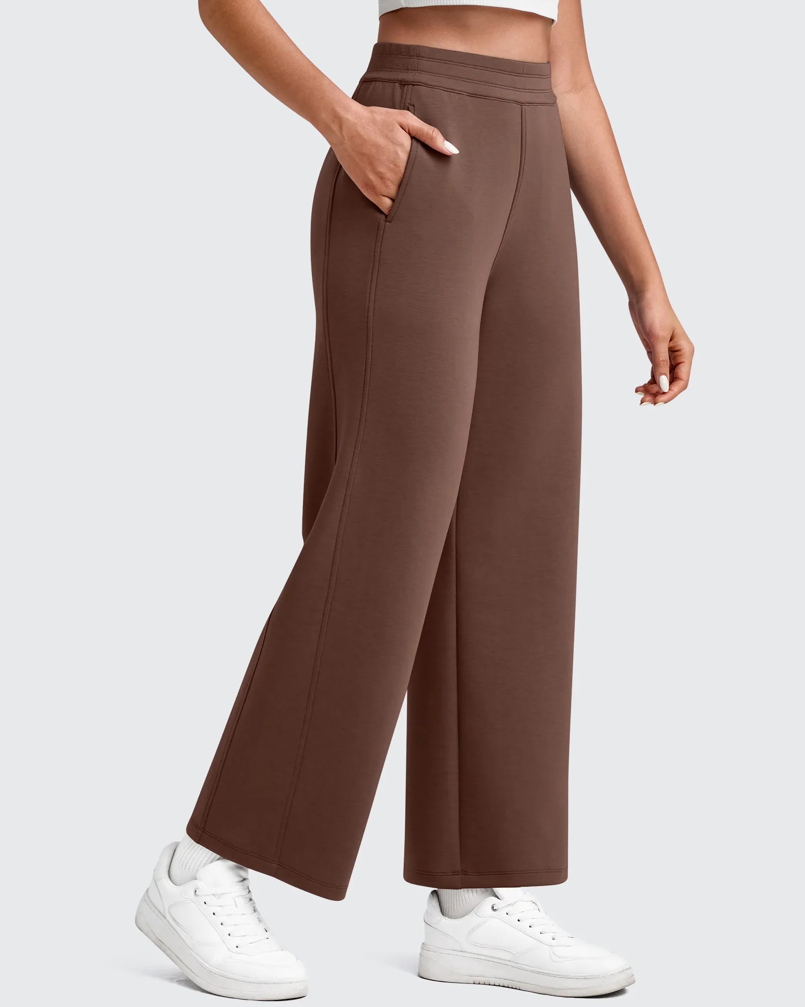 G4Free - Smoofit Elastic Waist Wide Leg Ankle Sweatpants -GF25J524AA-S