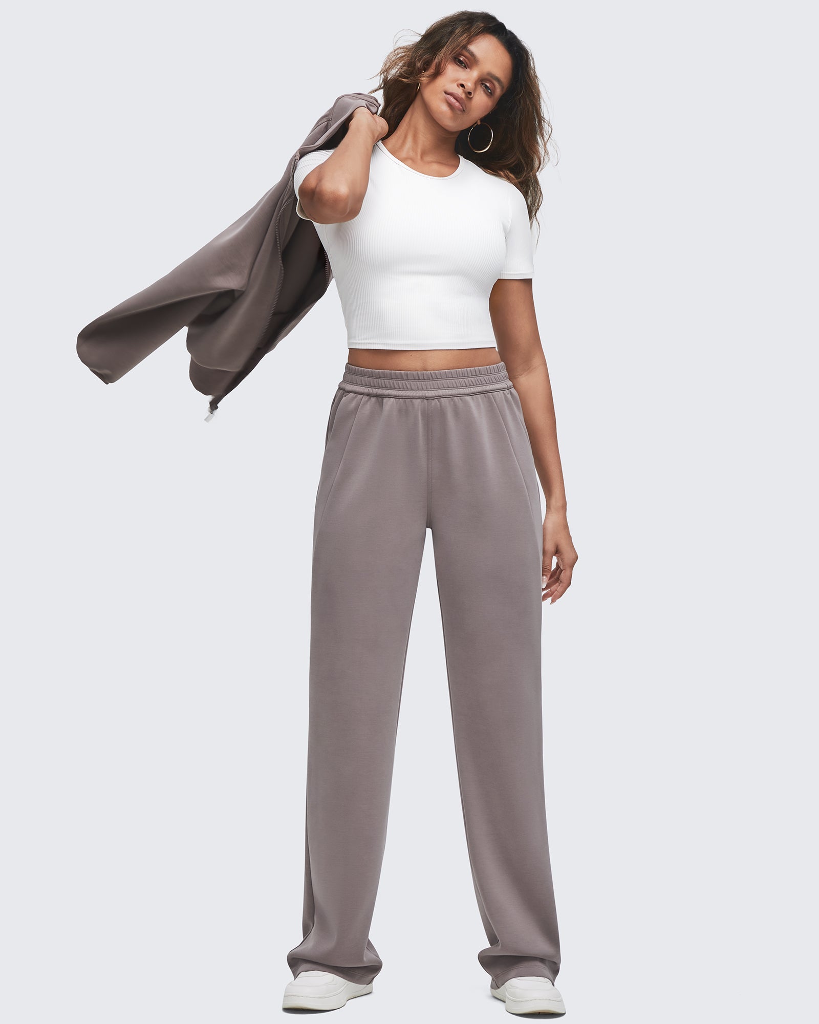 G4Free - Smoofit Elastic-Waist Wide Leg Sweatpants Regular -GF25J510AA-S-GF25J510AB-M-GF25J510AC-L-GF25J510AD-XL-GF25J510AE-XXL