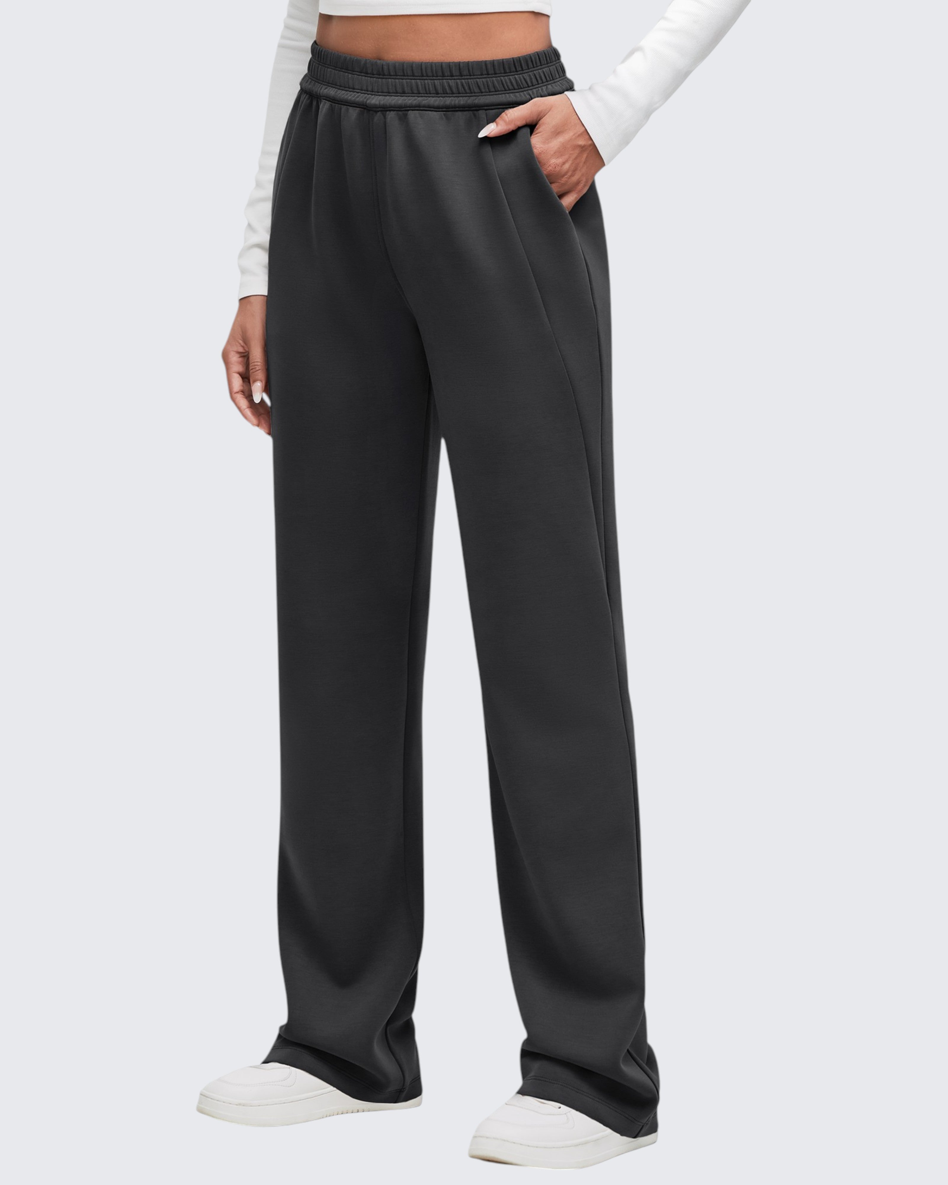 G4Free - Smoofit Elastic-Waist Wide Leg Sweatpants Petite -GF25J509AA-S-GF25J509AB-M-GF25J509AC-L-GF25J509AD-XL-GF25J509AE-XXL