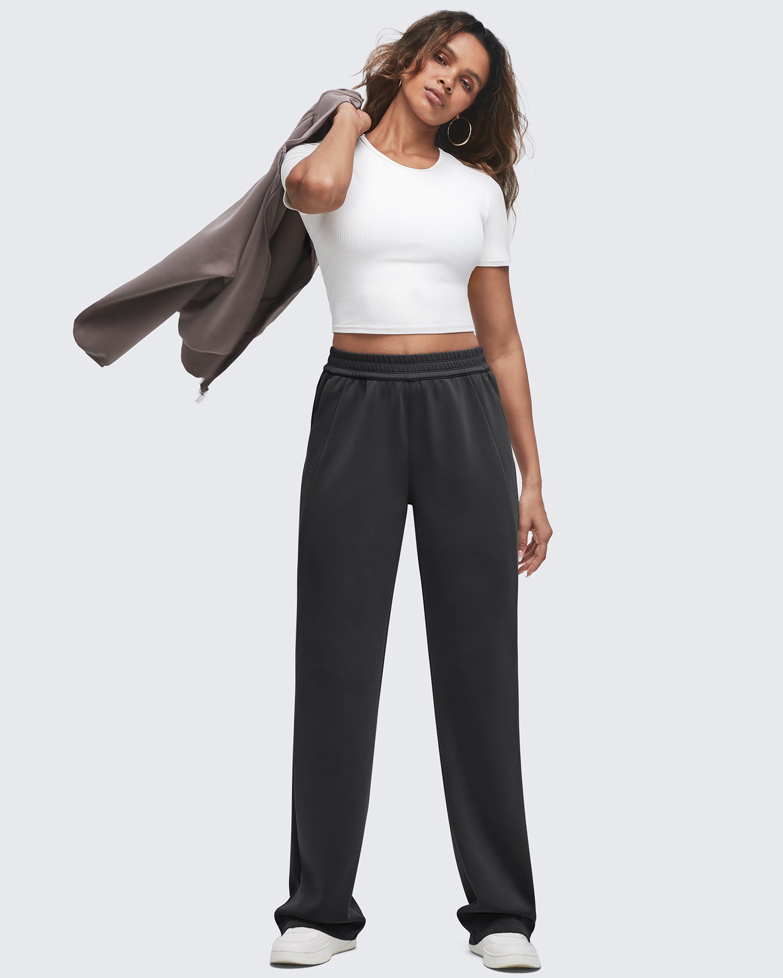 G4Free - Smoofit Elastic-Waist Wide Leg Sweatpants Regular -GF25J510AA-S-GF25J510AB-M-GF25J510AC-L-GF25J510AD-XL-GF25J510AE-XXL