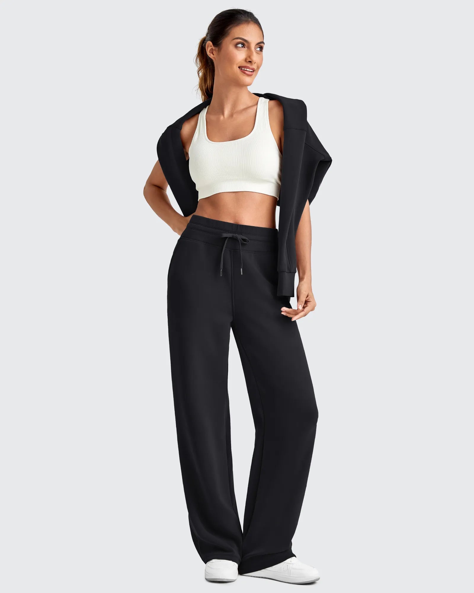 G4Free - Smoofit Elastic Waistband Drawstring Wide Leg Sweatpants -GF25J445AA-S-GF25J446AA-S-GF25J447AA-S-GF25J445AB-M-GF25J446AB-M