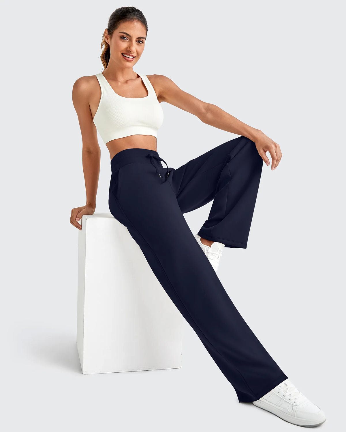 G4Free - Smoofit Elastic Waistband Drawstring Wide Leg Sweatpants -GF25J445AA-S-GF25J446AA-S-GF25J447AA-S-GF25J445AB-M-GF25J446AB-M