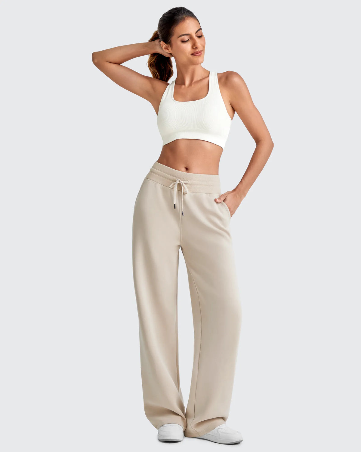 G4Free - Smoofit Elastic Waistband Drawstring Wide Leg Sweatpants -GF25J445AA-S-GF25J446AA-S-GF25J447AA-S-GF25J445AB-M-GF25J446AB-M