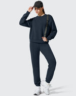 G4Free - Smoofit Fleece Crewneck Pullover Long Sleeve Hoodies -GF25F711AA-S-GF25F711AB-M-GF25F711AC-L-GF25F711AD-XL-GF25F711AE-XXL