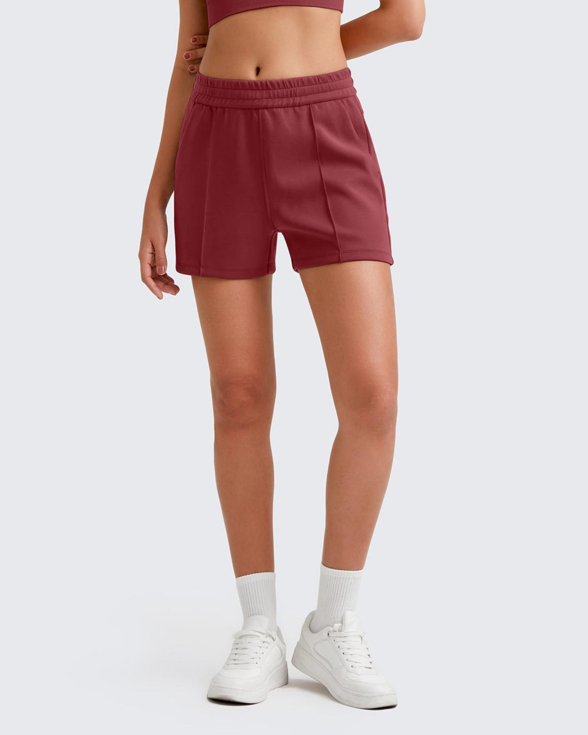 G4Free - Smoofit Front Pleats Elasticity Sweat Shorts -GF25E319AA-S-GF25E319AB-M-GF25E319AC-L-GF25E319AD-XL-GF25E319AE-XXL