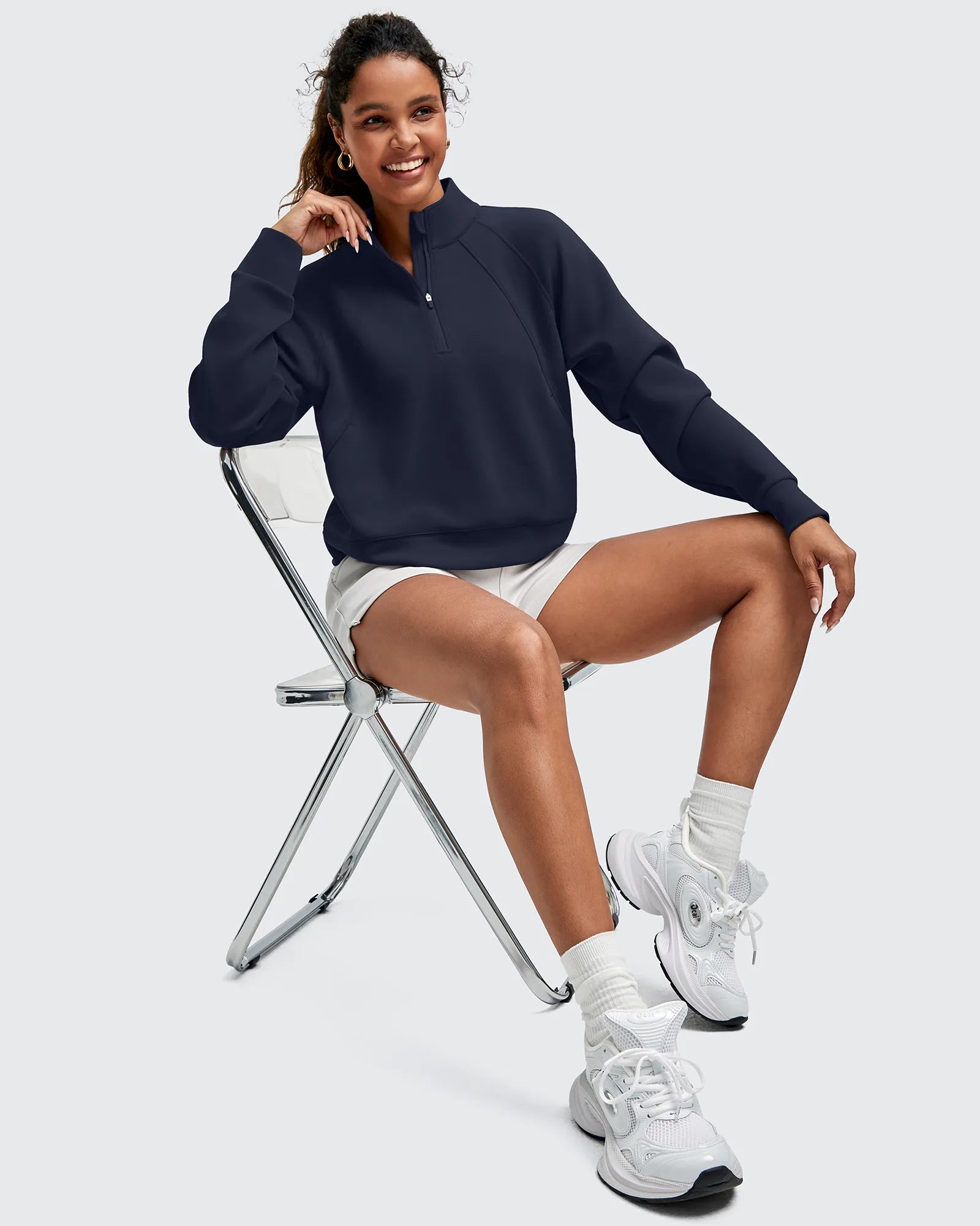 G4Free - Smoofit Half-Zip Pullover Mock Neck Pockets Sweatshirts -GF25F564BA-S-GF25F564BB-M-GF25F564BC-L-GF25F564BD-XL-GF25F564BE-XXL