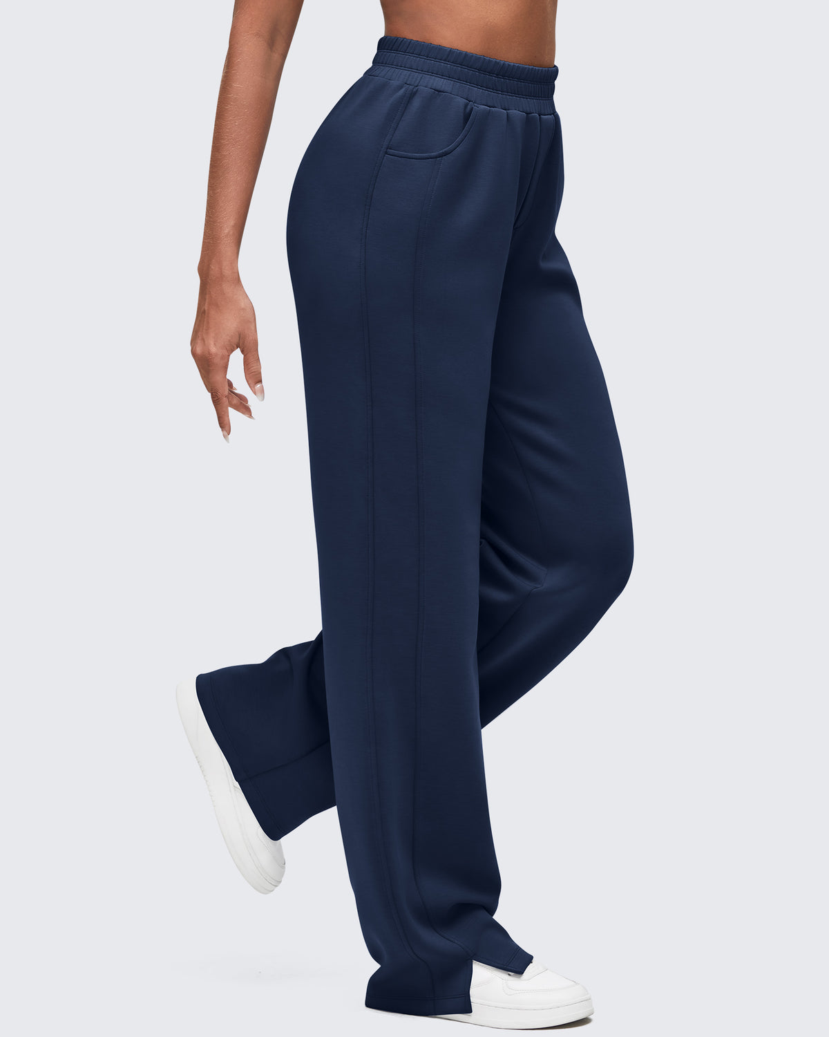 G4Free - Smoofit High-Waist Side Slit Wide Leg Sweatpants -GF25J544AF-XS