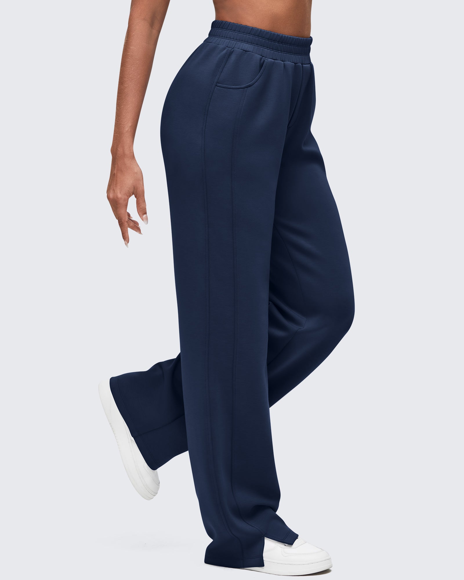 G4Free - Smoofit High-Waist Side Slit Wide Leg Sweatpants -GF25J544AF-XS