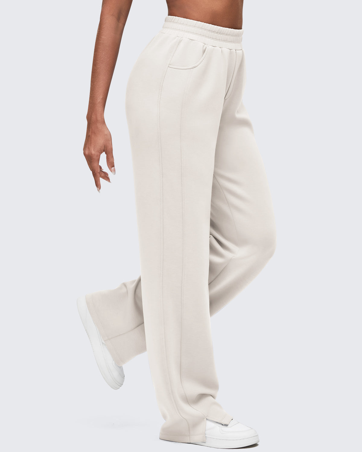 G4Free - Smoofit High-Waist Side Slit Wide Leg Sweatpants -GF25J544AF-XS