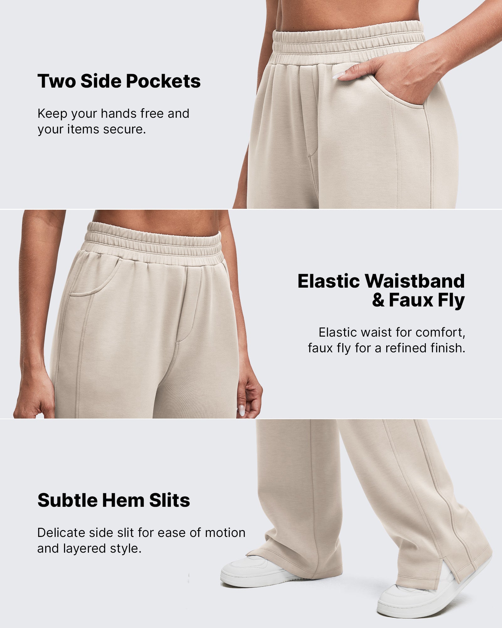 G4Free - Smoofit High-Waist Side Slit Wide Leg Sweatpants -GF25J544AF-XS-GF25J545AF-XS-GF25J546AF-XS-GF25J544AA-S-GF25J545AA-S