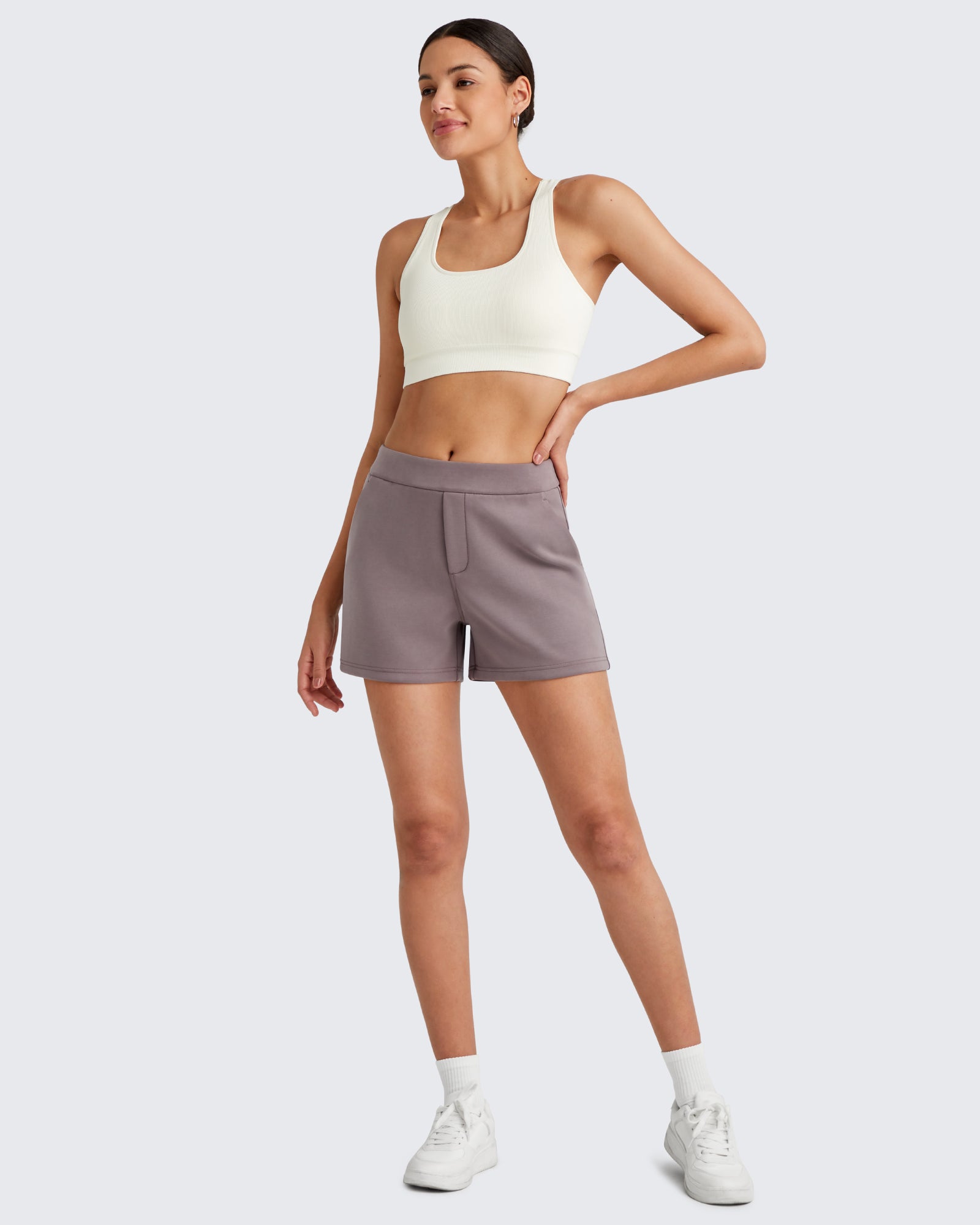 G4Free - Smoofit High Waisted Sweat Shorts 4'' -GF25E418AA-S-GF25E418AB-M-GF25E418AC-L-GF25E418AD-XL-GF25E418AE-XXL