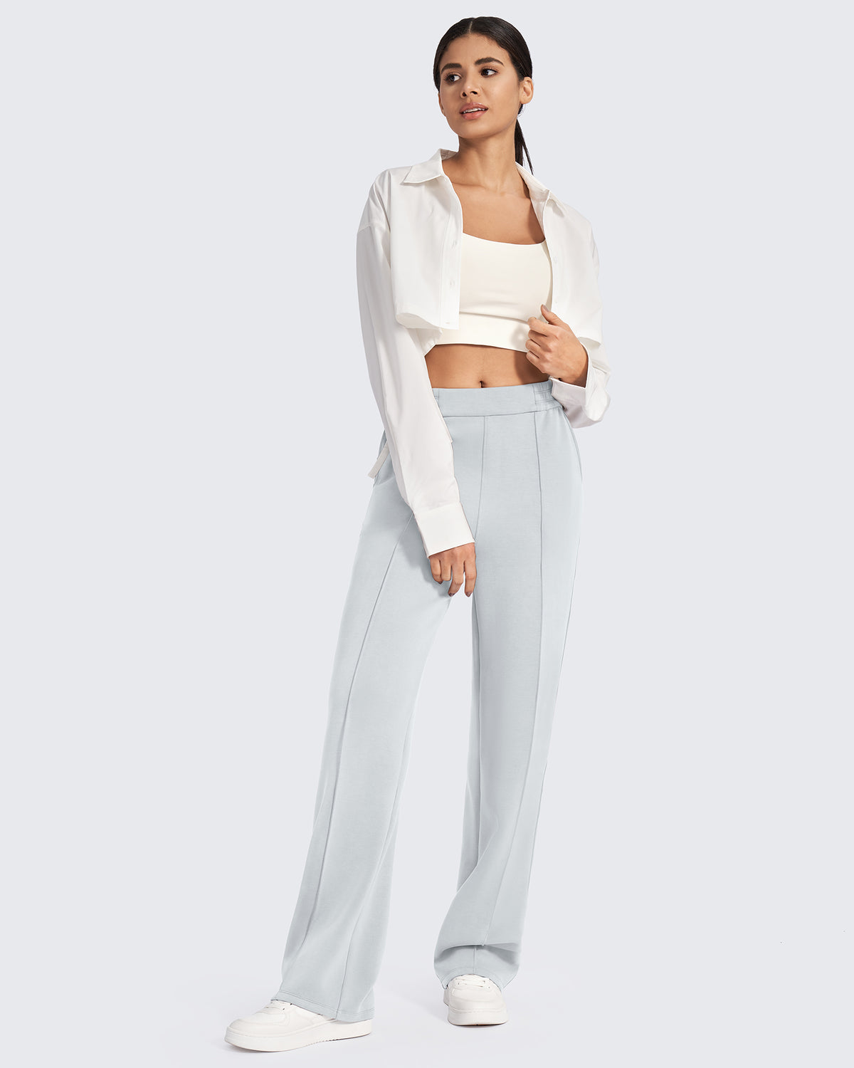 G4Free - Smoofit Loose High-Rise Elastic Dressy Pants Petite -GF24J286AF-XS-GF24J286AA-S-GF24J286AB-M-GF24J286AC-L-GF24J286AD-XL