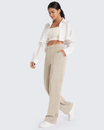 G4Free - Smoofit Loose High-Rise Elastic Dressy Pants Petite -GF24J286AF-XS