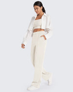 G4Free - Smoofit Loose High-Rise Elastic Dressy Pants Petite -GF24J286AF-XS