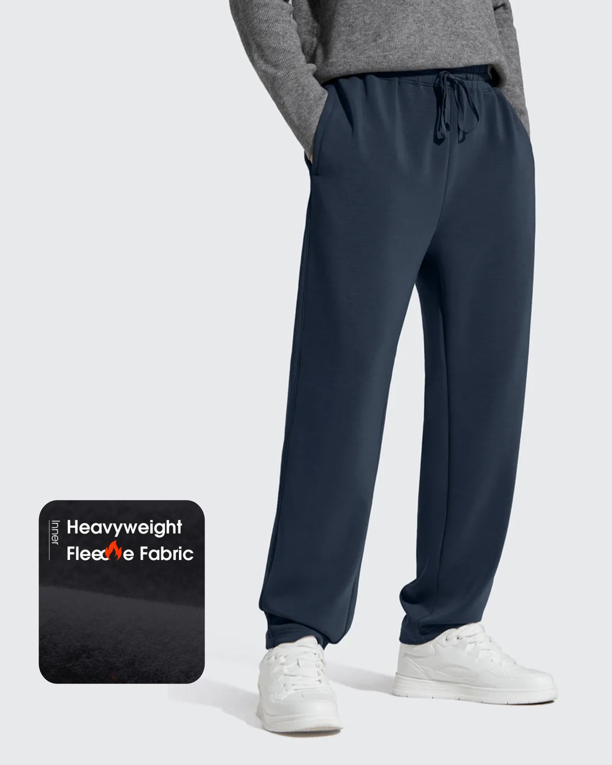 G4Free - Smoofit Men's Fleece-Lined Drawstring Thermal Sweatpants -GF25DM726AA-S