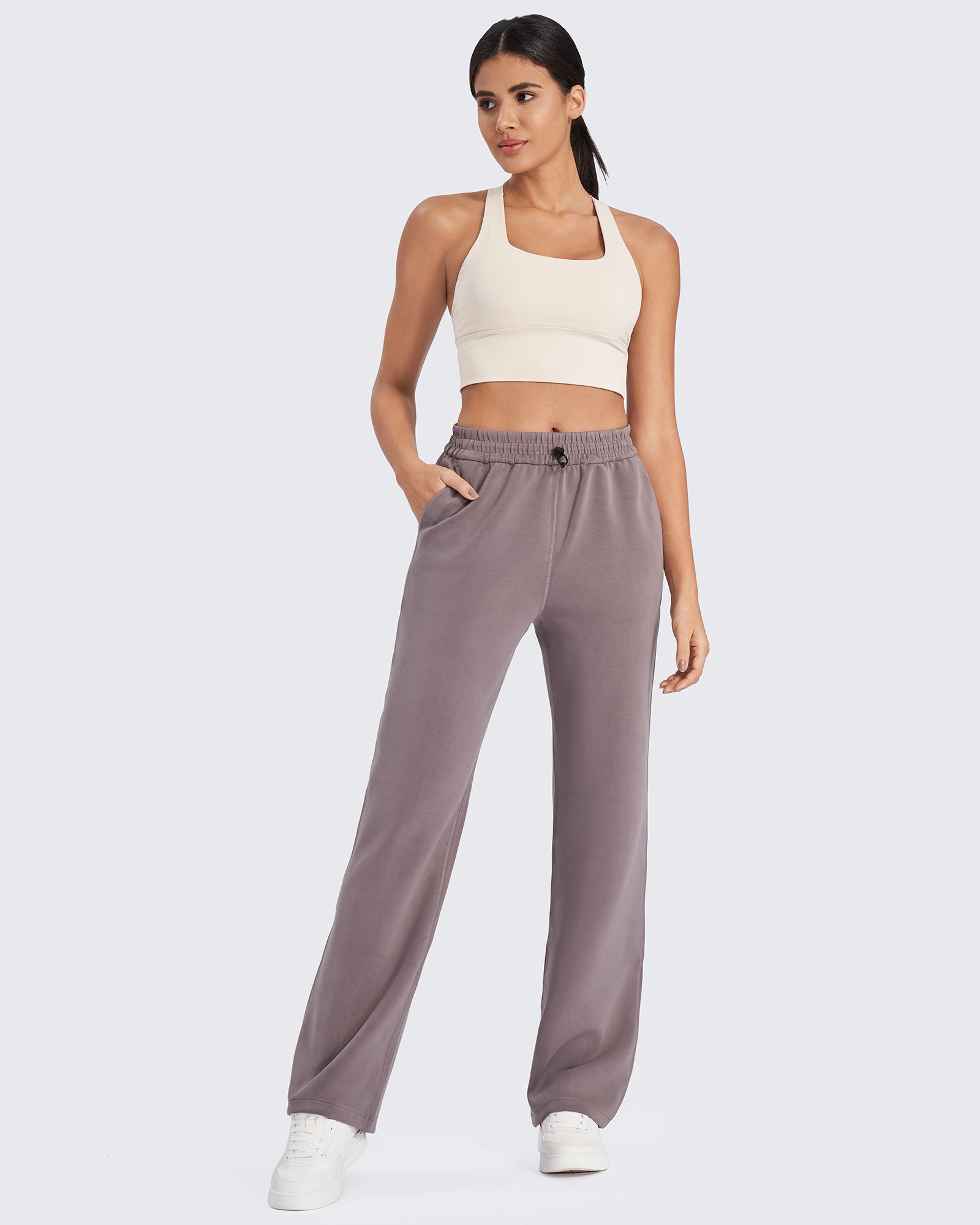 G4Free - Smoofit Mid-Waist Wide Leg Sweatpants Petite -GF24J235AA-S