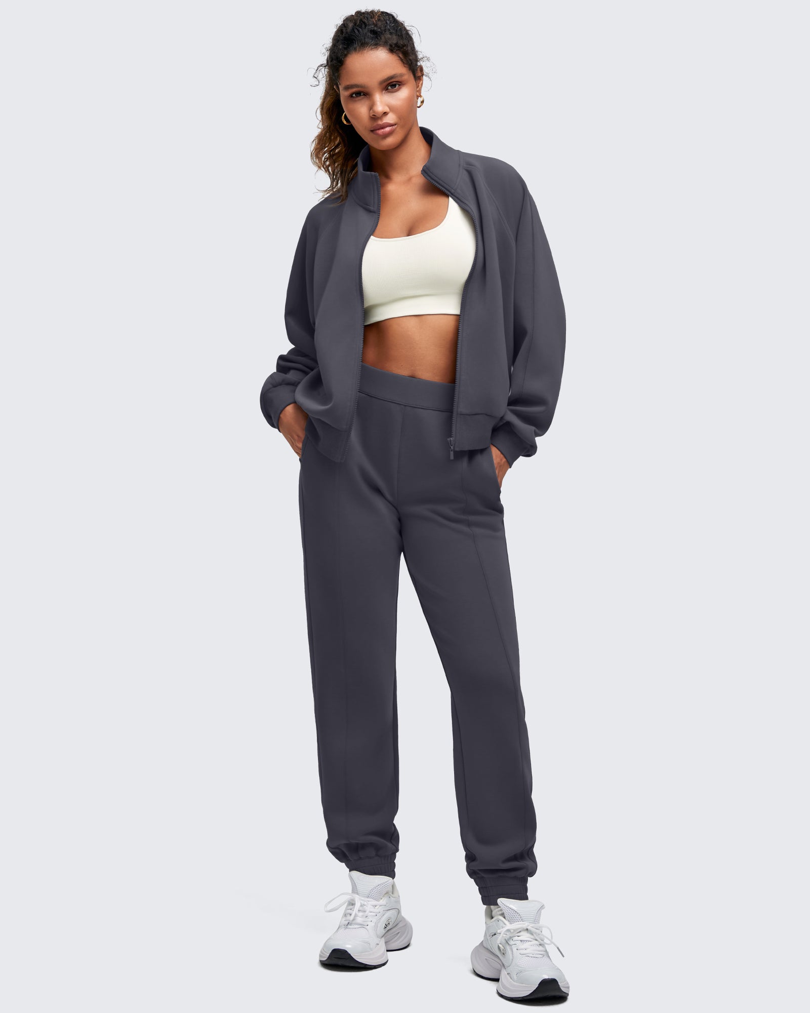 G4Free - Smoofit Mock Neck Zip Up Pockets Jackets -GF25M528EA-S-GF25M528EB-M-GF25M528EC-L-GF25M528ED-XL-GF25M528EE-XXL