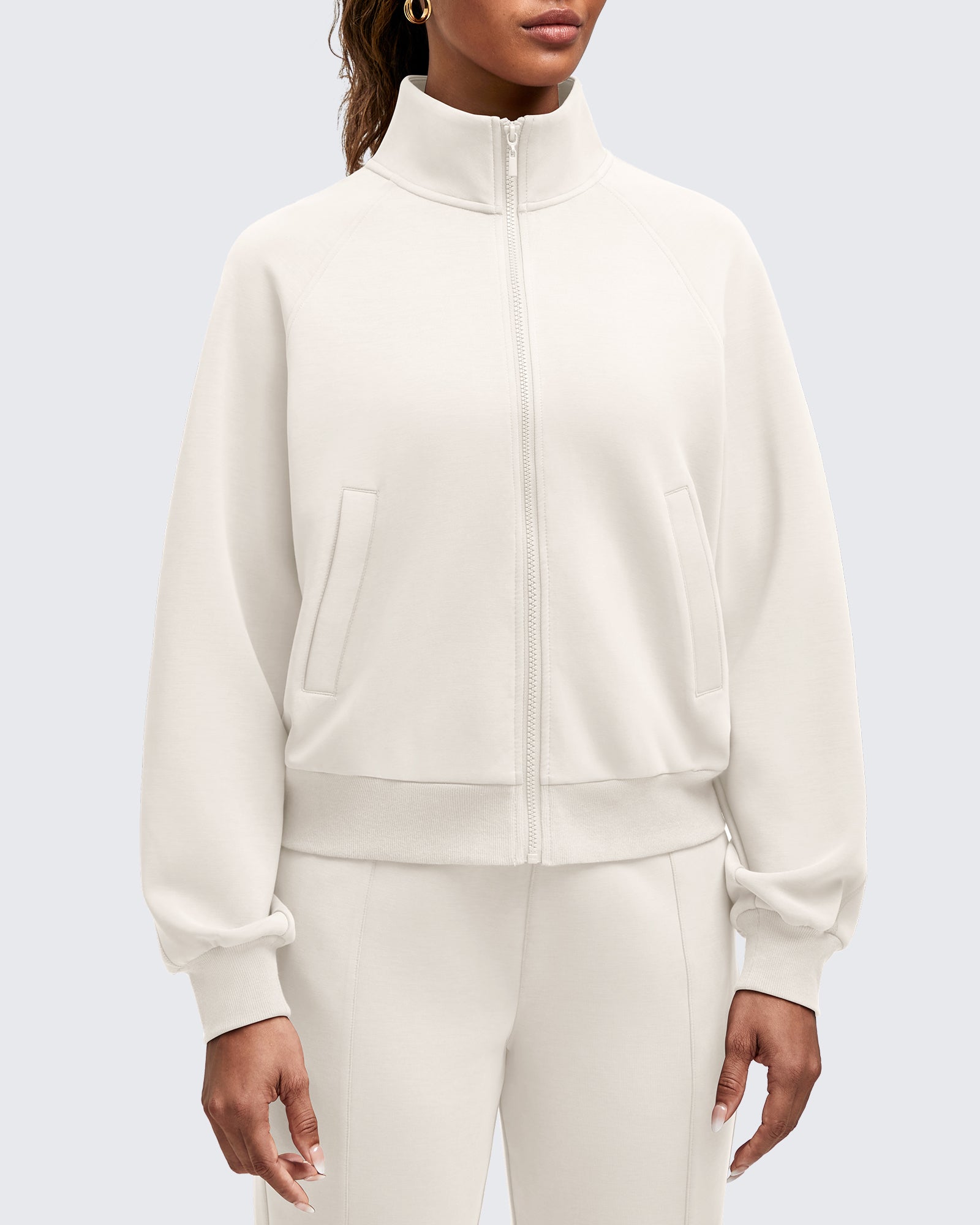 G4Free - Smoofit Mock Neck Zip Up Pockets Jackets -GF25M528EA-S-GF25M528EB-M-GF25M528EC-L-GF25M528ED-XL-GF25M528EE-XXL