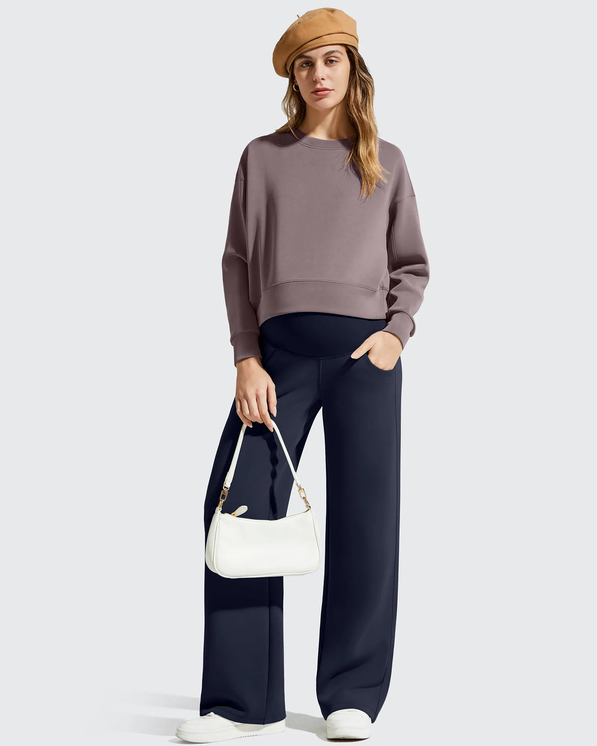 G4Free - Smoofit Modal Elastic Waist Pockets Maternity Pants -GF25JY647AA-S-GF25JY648AA-S-GF25JY649AA-S-GF25JY647AB-M-GF25JY648AB-M