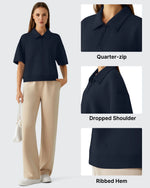 G4Free - Smoofit Modal Soft Zip Up Polo Shirts Short Sleeve -GF25K518CF-XS-GF25K518CA-S-GF25K518CB-M-GF25K518CC-L-GF25K518CD-XL