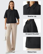 G4Free - Smoofit Modal Soft Zip Up Polo Shirts Short Sleeve -GF25K518CF-XS-GF25K518CA-S-GF25K518CB-M-GF25K518CC-L-GF25K518CD-XL