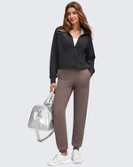 G4Free - Smoofit Modal Zip Up Mock Neck Pockets Sweatshirts -GF25M551AF-XS-GF25M551AA-S-GF25M551AB-M-GF25M551AC-L-GF25M551AD-XL